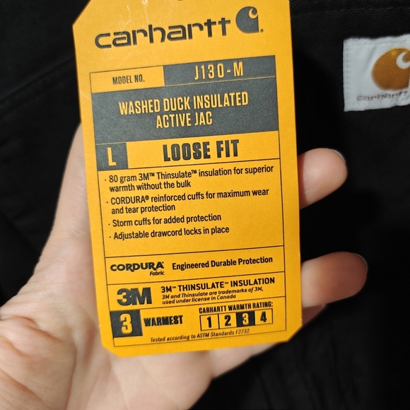 NWT Carhartt Washed Duck Insulated Jacket Mens XL Black Utility - Picture 5 of 6